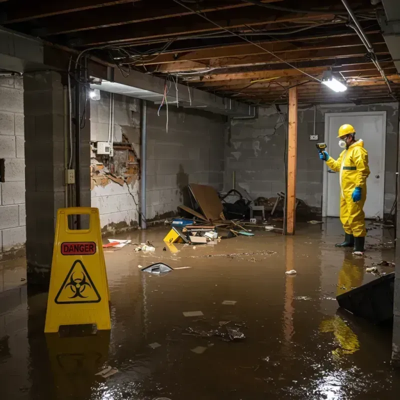 Flooded Basement Electrical Hazard in Meade, KS Property